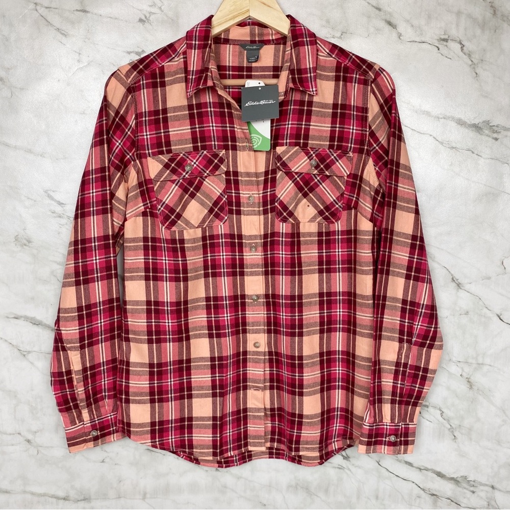 Eddie Bauer 🌼 Firelight Flannel Shirt Sz Small
